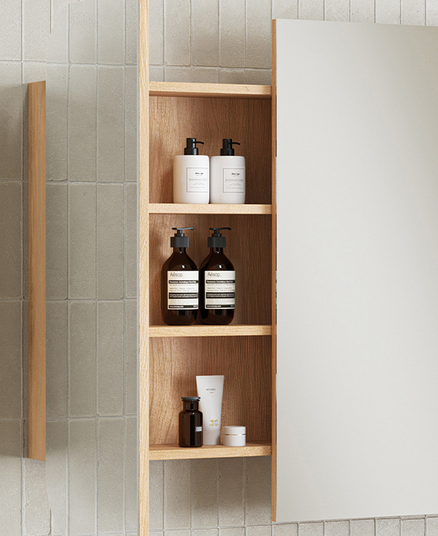 Neat internal shelving