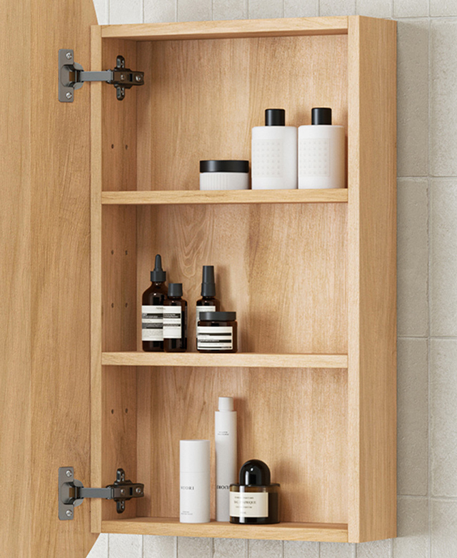 Neat internal shelving