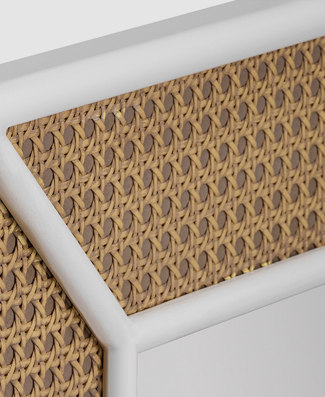 Woven poly-rattan panels