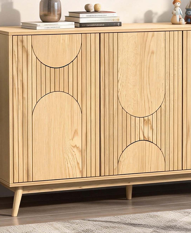 Striking fluted doors