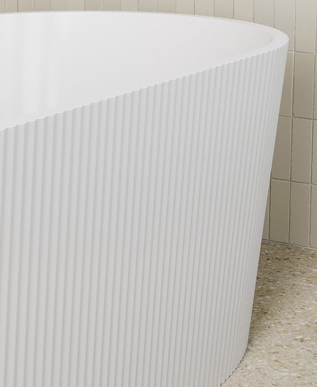 External vertical fluting