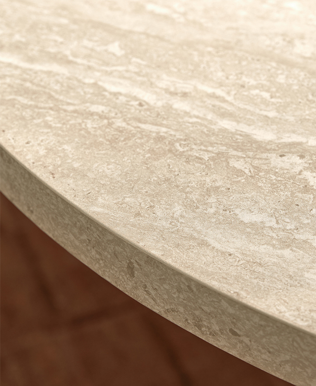 Resilient stone-look surface