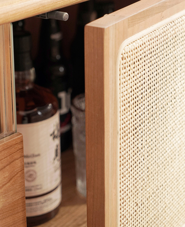 Woven rattan panels