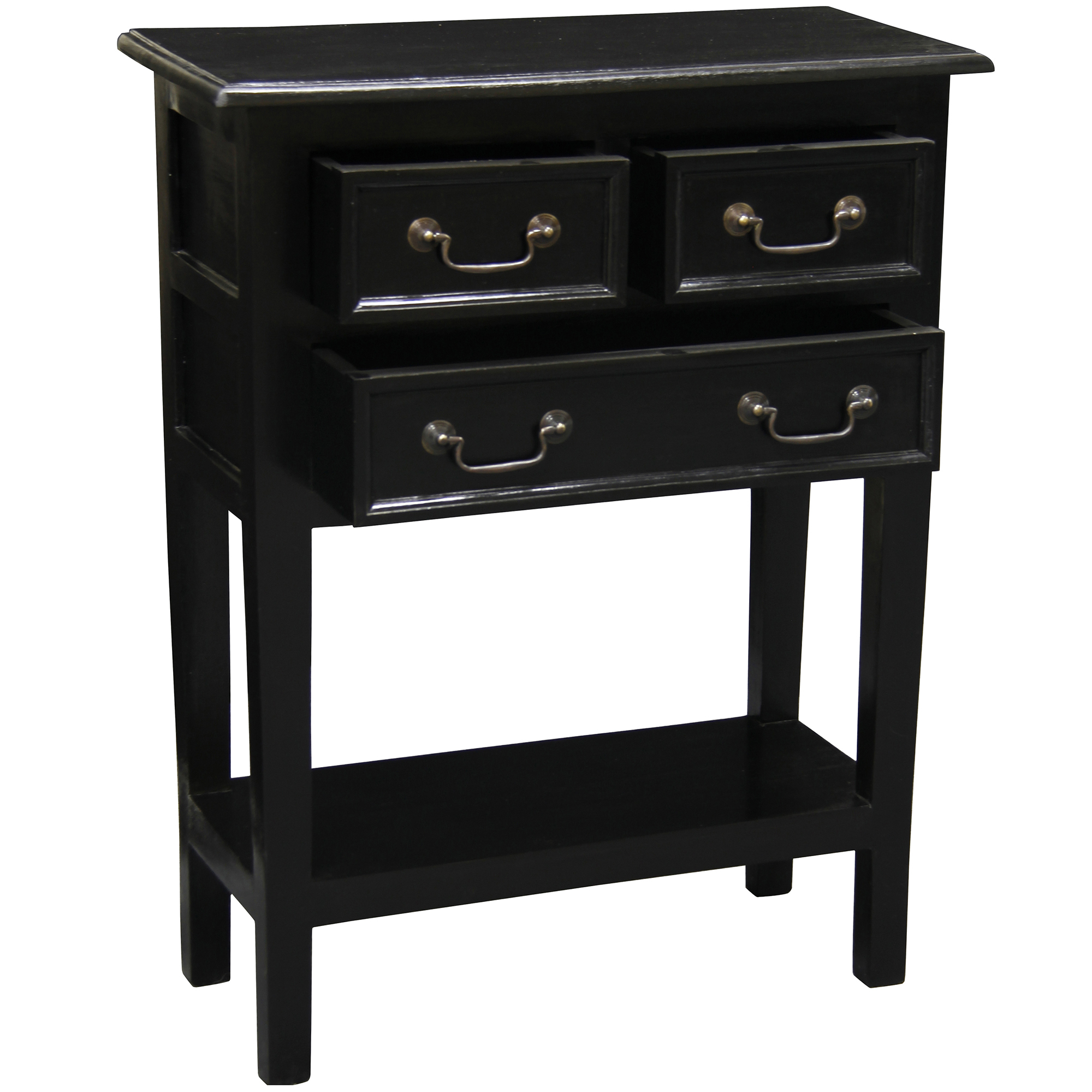 accent table with drawer and shelf