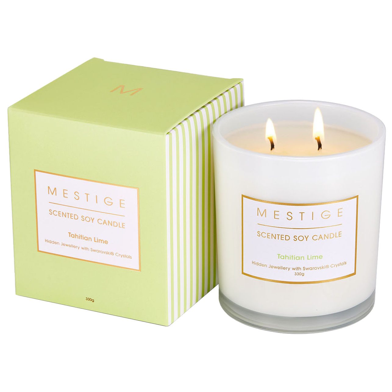 Tahitian Lime & Lemongrass Soy Scented Candle & Jewellery Gift | Temple &  Webster