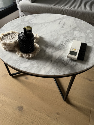 Temple Webster 80cm White Serena Italian Carrara Marble Coffee Table Temple Webster 80cm White Serena, Low Round Coffee Table Melbourne Gumtree