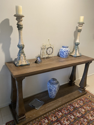 Anita Design Living Gallatin Elm Wood Console Table | Temple & Webster