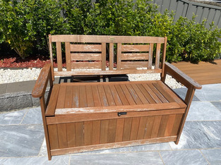 Sage Breeze Outdoor Lockt Wooden Outdoor Lockable Storage Bench ...