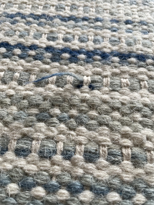 Network Blue Mani Scandinavian Pure Wool Rug | Temple & Webster