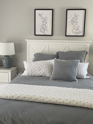 Hamilton Furniture White Aston Wooden Headboard | Temple & Webster