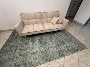 Emerald Green Gemstone Machine Washable Rug