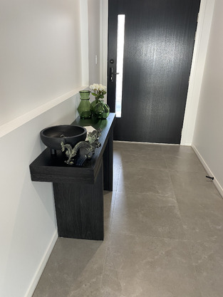 Delphine Mindi Wood Console Table