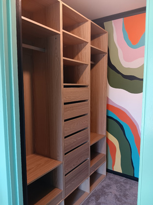 Natural Cassandra 6 Drawer 3 Shelf Wardrobe