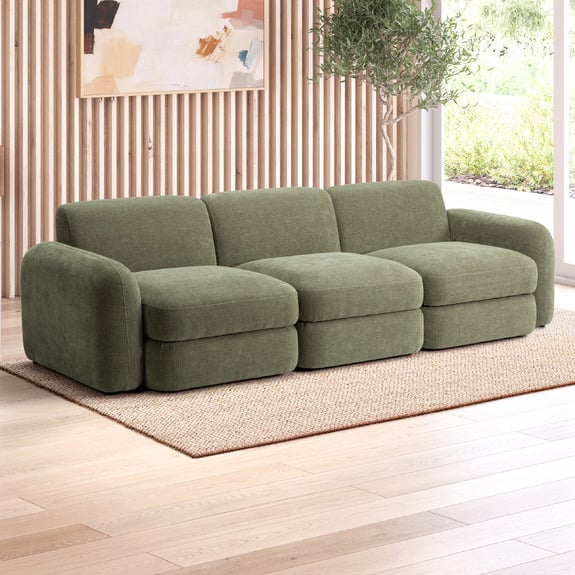 Cora 4 Seater Modular Sofa with Storage in a medium-sized room