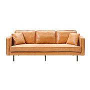 3 seater sofa in light tan leather