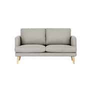 2 seater fabric sofa in light grey