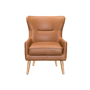 Leather armchair in light tan