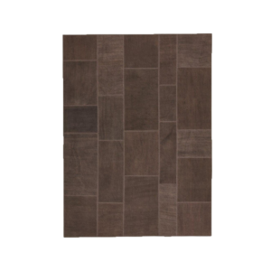 Chocolate brown checkered rug