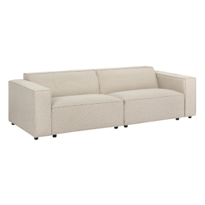 3 seater sofa in light tan leather