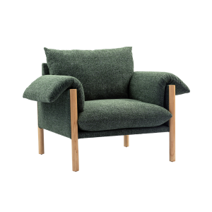 Leather armchair in light tan