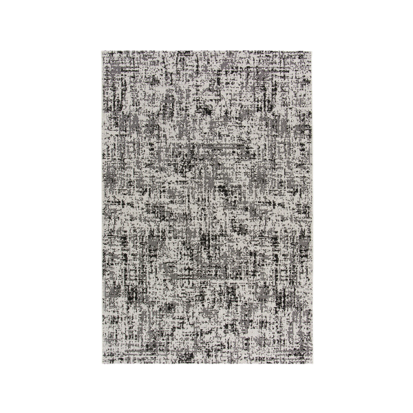 Black and white bohemian style rug