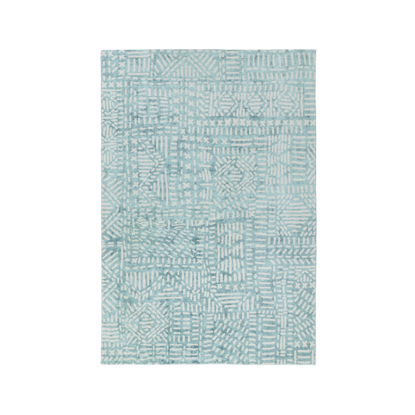Blue contemporary style rug