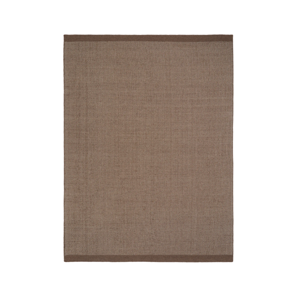 Chocolate brown checkered rug