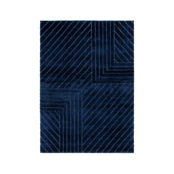 Navy coloured scandinavian style rug
